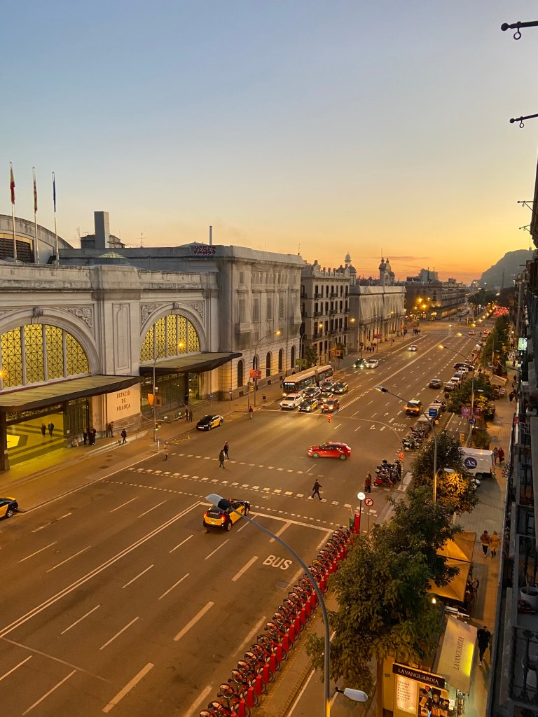 Sunset in Barcelona, estancia Franca